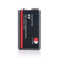Аккумулятор Li-Ion Soshine LiUSB-9V-1000 (9 В, 0,4 А, 411 мАч, ЗУ USB-C)