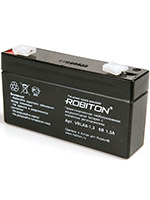 ROBITON VRLA6-1.3 6В  1300mAh Аккумулятор SLA