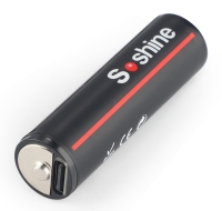 Аккумулятор Li-Ion Soshine AAUSB-1.5-2600 (длина 50 мм, 1,5 В, 2 А, 1733 мАч, ЗУ USB-C)