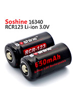 Soshine 16340 3,0V 650 mAh