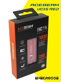 Фонарь-брелок Acebeam UC15 red (2хААА/10400, CREE XPL-HD/Red/UV, 1000 лм, 107 м)