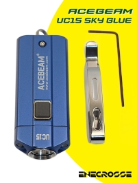 Acebeam UC15 Sky Blue (2x AAA /2x10440, XPL-HD/Red/UV, 1000 лм, 107 м)