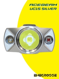 Фонарь-брелок Acebeam UC15 silver (2хААА/10400, XPL-HD/Red/UV, 1000 лм, 107 м)