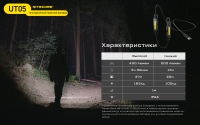 NITECORE UT05 поясной светильник (CRI>90, 4000K, 13ч, 27м, 400 лм)