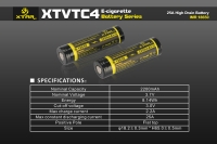 Xtar XTVTC4 18650 25A 2200mAh 3,7/4,2V