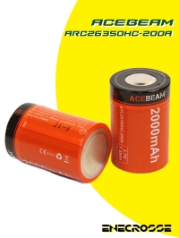 Аккумулятор Li-Ion Acebeam ARC26350HC-200A 26350 2000mAh (microUSB, 09.2021)